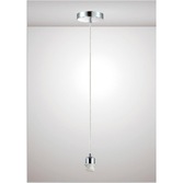 Photograph: Deco Dreifa D0178 Polished Chrome With Clear Cable Ceiling Suspension Kit