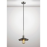 Photograph: Deco Markus D0110 Polished Chrome Single Pendant With Smoked Black Glass Shade