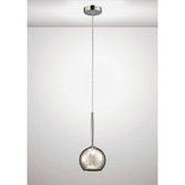 Photograph: Deco Regina D0105 Polished Chrome Single Pendant With Smoked Glass Shade