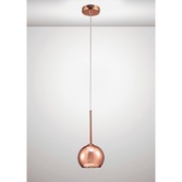 Photograph: Deco Regina D0107 Copper Single Pendant With Copper Glass Shade