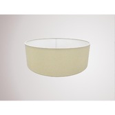 Photograph: Deco Serena D0310 45cm Ivory Pearl Faux Silk Fabric Drum Shade With White Laminate Inner