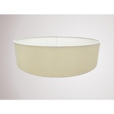 Photograph: Deco Serena D0311 60cm Ivory Pearl Faux Silk Fabric Drum Shade With White Laminate Inner