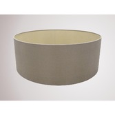 Photograph: Deco Sigma D0284 60cm Taupe Faux Silk Fabric Shade With Halo Gold Inner