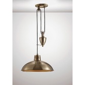 Photograph: Deco Wellington D0147 Antique Brass Rise & Fall Single Pendant