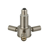 Photograph: Delta 1 to 3 E27 To G9 Converter Satin Nickel Lampholders