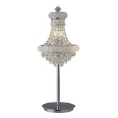 Photograph: Diyas Alexandra IL31443 Polished Chrome 5 Light Crystal Table Lamp