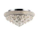 Photograph: Diyas Alexandra IL31445 Polished Chrome 6 Light Flush Crystal Ceiling Light