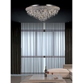 Photograph: Diyas Alexandra IL31447 Polished Chrome 9 Light Flush Crystal Ceiling Light