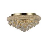 Photograph: Diyas Alexandra IL32105 French Gold 6 Light Flush Crystal Ceiling Light