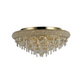 Photograph: Diyas Alexandra IL32106 French Gold 7 Light Flush Crystal Ceiling Light