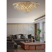 Photograph: Diyas Alexandra IL32108 French Gold 16 Light Flush Crystal Ceiling Light