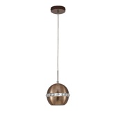 Photograph: Diyas Andrea IL31610 Satin Copper/Crystal Single Pendant