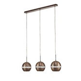 Photograph: Diyas Andrea IL31611 Satin Copper/Crystal 3 Light Linear Bar Pendant