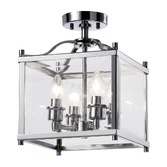 Photograph: Diyas Aston IL31101 Polished Chrome 4 Light Semi Flush Ceiling Light