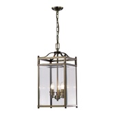 Photograph: Diyas Aston IL31112 Antique Brass 3 Light Pendant