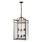 Photograph: Diyas Aston IL31114 Antique Brass 6 Light Pendant