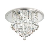 Photograph: Diyas Atla IL30008 Polished Chrome 4 Light Flush Crystal Ceiling Light