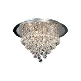 Photograph: Diyas Atla IL30009 Polished Chrome 6 Light Flush Crystal Ceiling Light