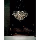 Photograph: Diyas Atla IL30015 Polished Chrome 8 Light Crystal Pendant