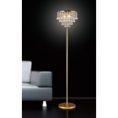 Photograph: Diyas Atla IL30032 French Gold 4 Light Crystal Floor Lamp