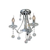 Photograph: Diyas Bianco IL30113 Polished Chrome 3 Light Semi Flush Crystal Chandelier