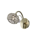 Photograph: Diyas Cara IL30941 Antique Brass 1 Light Crystal Wall Light