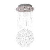 Photograph: Diyas Colorado IL30780 Polished Chrome 4 Light Crystal Pendant