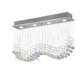 Photograph: Diyas Colorado IL31379 Polished Chrome 4 Light Crystal Linear Bar Pendant