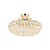 Photograph: Diyas Coniston 48cm Semi Flush French Gold Crystal Ceiling Light