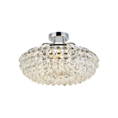 Photograph: Diyas Coniston 48cm Semi Flush Polished Chrome Crystal Ceiling Light