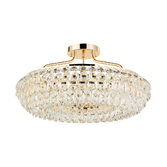 Photograph: Diyas Coniston 60cm Semi Flush French Gold Crystal Ceiling Light