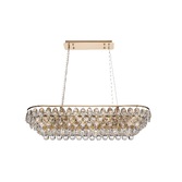 Photograph: Diyas Coniston 8 Light French Gold Crystal Linear Pendant