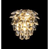 Photograph: Diyas Coniston Antique Brass Crystal Bathroom Wall Light - IP44