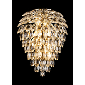 Photograph: Diyas Coniston Antique Brass Extra Large Crystal Bathroom Wall Light - IP44