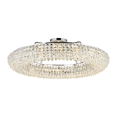 Photograph: Diyas Coniston Extra Large 1.1m 18 Light Semi Flush Polished Chrome Crystal Ceiling Light