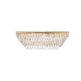 Photograph: Diyas Coniston French Gold 11 Light Rectangular Flush Crystal Ceiling Light - IL32827