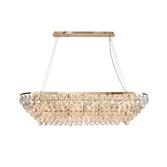 Photograph: Diyas Coniston French Gold 14 Light Crystal Bar Pendant - IL32823