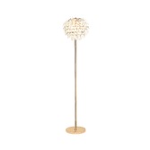 Photograph: Diyas Coniston French Gold 3 Light Crystal Floor Lamp - IL32837