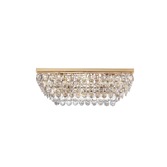 Photograph: Diyas Coniston French Gold 5 Light Rectangular Flush Crystal Ceiling Light - IL32826