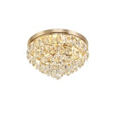 Photograph: Diyas Coniston French Gold Flush 3 Light Crystal Ceiling Light