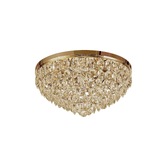 Photograph: Diyas Coniston French Gold Flush 6 Light Crystal Ceiling Light