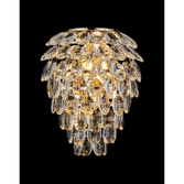 Photograph: Diyas Coniston French Gold Large Crystal Bathroom Wall Light - IP44