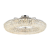 Photograph: Diyas Coniston Large 95cm 15 Light Semi Flush Polished Chrome Crystal Ceiling Light