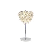 Photograph: Diyas Coniston Polished Chrome 2 Light Crystal Table Lamp - IL32834