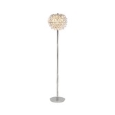 Photograph: Diyas Coniston Polished Chrome 3 Light Crystal Floor Lamp - IL32835