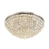 Photograph: Diyas Coniston Polished Chrome Flush 15 Light Crystal Ceiling Light