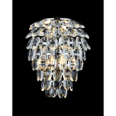 Photograph: Diyas Coniston Polished Chrome Large Crystal Bathroom Wall Light - IP44