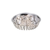 Photograph: Diyas Cosmos IL30043 Polished Chrome 5 Light Flush Crystal Ceiling Light