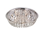 Photograph: Diyas Cosmos IL30044 Polished Chrome 7 Light Flush Crystal Ceiling Light