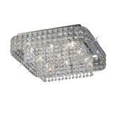 Photograph: Diyas Edison IL31153 Polished Chrome 9 Light Flush Crystal Ceiling Light